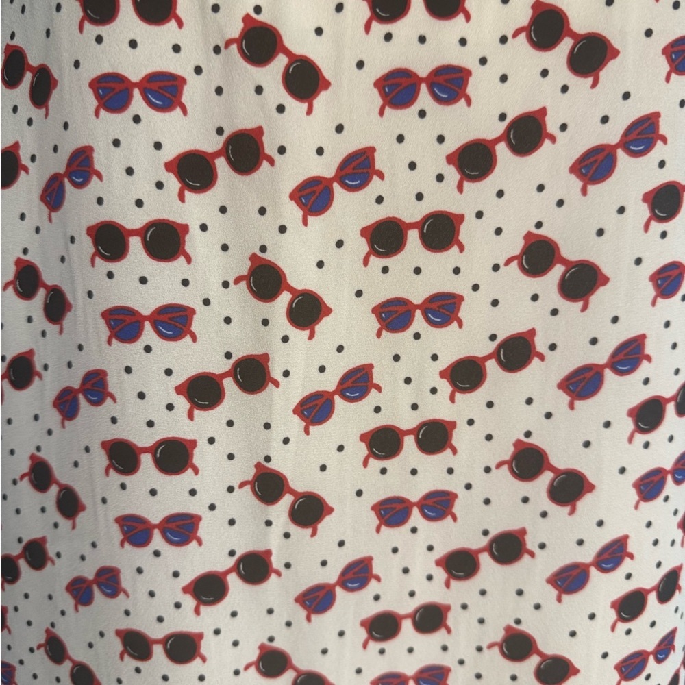 Talbots Multicolored Blouse With Black Trim And S… - image 4